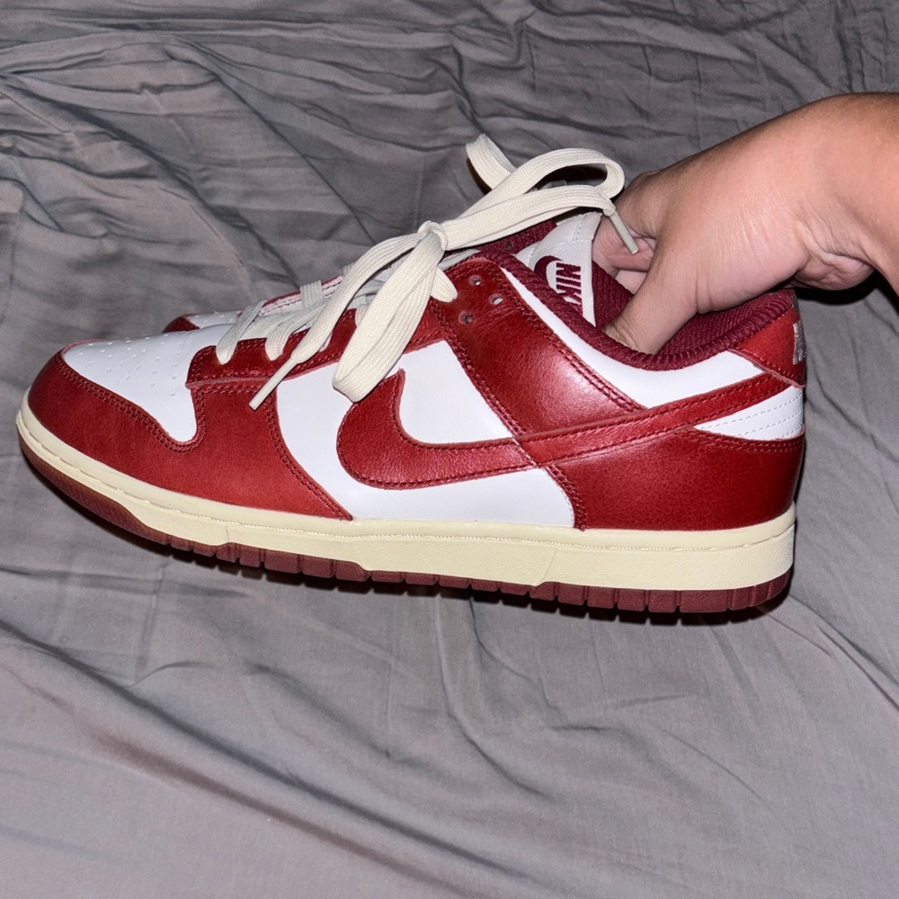 Nike Red and White Low-Top Sneakers